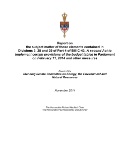 The Standing Senate Committee on Energy, the