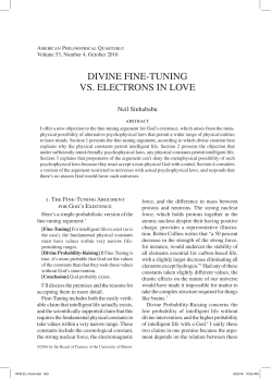Divine Fine-Tuning vs. Electrons in Love