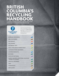 british columbia`s recycling handbook