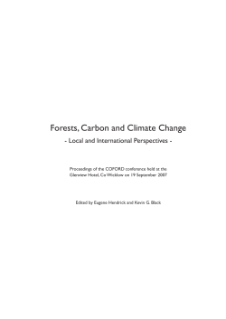 Forests, Carbon and Climate Change