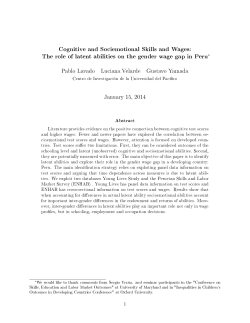 Cognitive and Sociemotional Skills and Wages: The role of latent