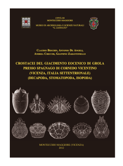 crostacei del giacimento eocenico di grola presso spagnago di