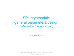 Cryomodule WG: Objectives and work plan