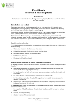 1 Plant roots - teachers notes - Science and Plants for Schools