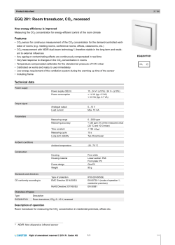 EGQ 281: Room transducer, CO2, recessed
