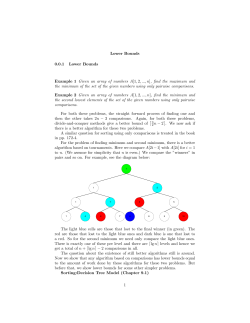 Lower Bounds 0.0.1 Lower Bounds Example 1 Given an array of