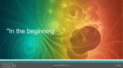 "In the beginning&hellip;."