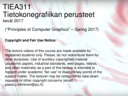 TIEA311 Tietokonegrafiikan perusteet