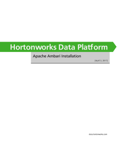 Hortonworks Data Platform - Apache Ambari