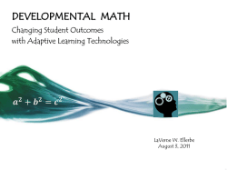DEVELOPMENTAL MATH