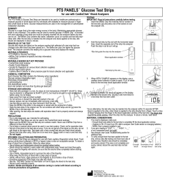 PTS PANELS&trade; Glucose Test Strips