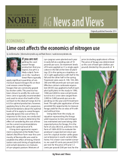 Lime cost affects the economics of nitrogen use