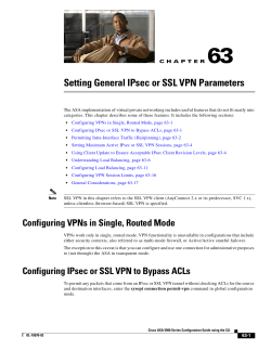 Setting General VPN Parameters