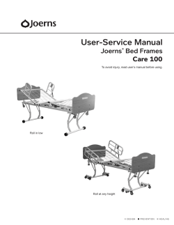 Care 100 Low Bed ECCBED User Manual