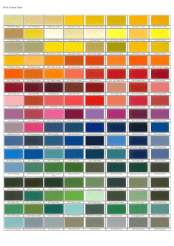 RAL Colour Chart PDF