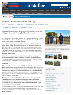 Membrane bioreactor system allows the - Bio