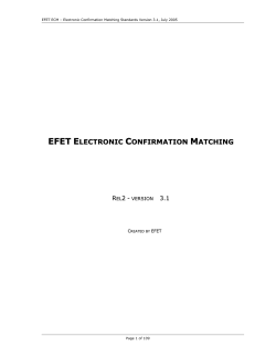 EFET eCM version 3.1
