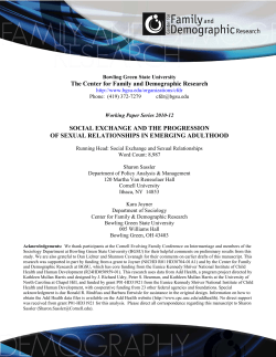 The Center for Family and Demographic Research SOCIAL