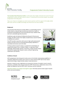 Postgraduate Student Internship Award Application