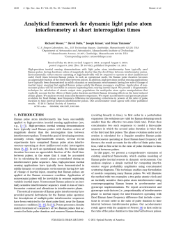 Analytical framework for dynamic light pulse atom