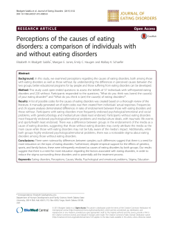 Perceptions of the causes of eating disorders: a comparison of