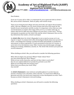click here to follow and print the AAHP guide to Writing An Artist`s
