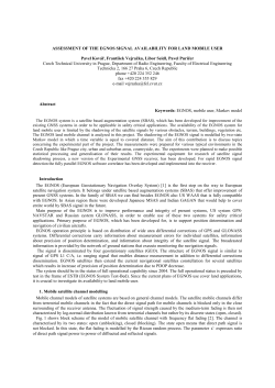Assessment of the EGNOS Signal Availability for Land Mobile User