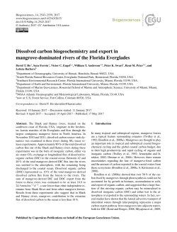 Dissolved carbon biogeochemistry and export in