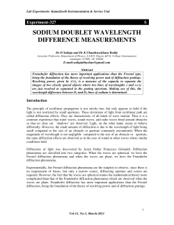 sodium doublet wavelength difference measurements
