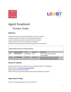 Agent Exoplanet Teacher Resource to Share
