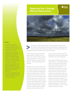 Powering Sun`s Energy- Efficient Datacenters