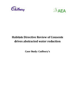 Habitats Directive Review of Consents drives abstracted water