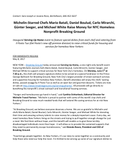 Michelin-Starred Chefs Mario Batali, Daniel