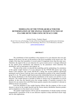 modelling of the wwer-440 reactor for determination of the spatial