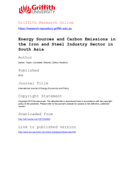 Energy Sources and Carbon Emissions in the Iron and Steel