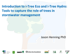 Introduction to i-Tree Eco and i-Tree Hydro: Tools to capture the role