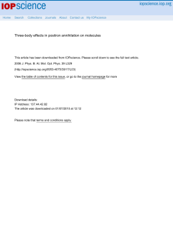 Three-body effects in positron annihilation on molecules