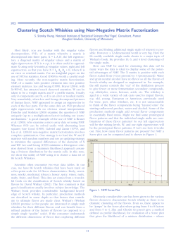 Clustering Scotch Whiskies using Non