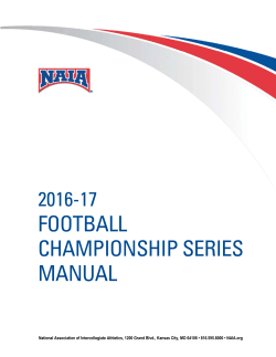 football championship series manual
