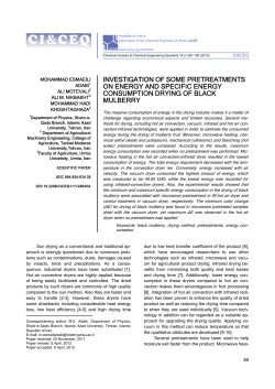 investigation of some pretreatments on energy and specific energy