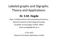 Labeled graphs and Digraphs: Theory and Applications