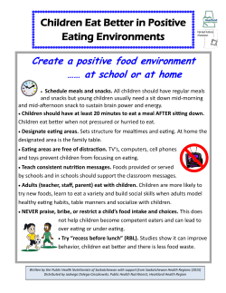 Create a positive food environment