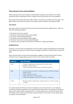 Three Recycle Terms and Conditions