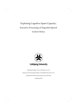 Exploring Cognitive Spare Capacity: Executive Processing of