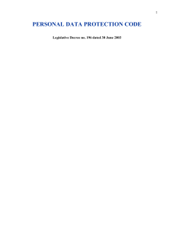 personal data protection code