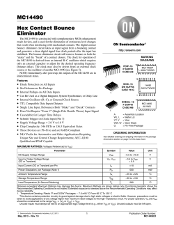 MC14490 - Hex Contact Bounce Eliminator