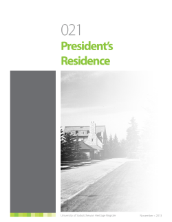 President`s Residence - Facilities Management Division