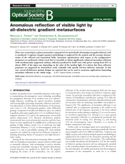Anomalous reflection of visible light by all