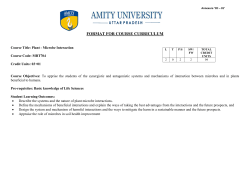 Annexure `CD &ndash; 01` FORMAT FOR COURSE CURRICULUM L T P/S