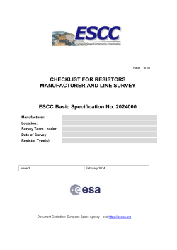 checklist for resistors